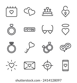 Set of icon valentine day