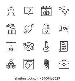 Set of icon valentines day