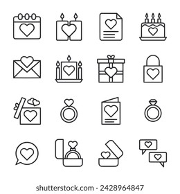Set of icon Valentines Day 