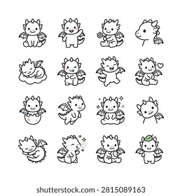 set icon vector coloring page 