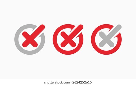 set of icon vector. cross sign
