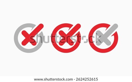 set of icon vector. cross sign
