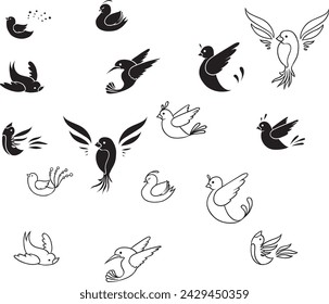 set of icon vector design