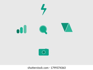 Conjunto de iconos, ilustración vectorial
