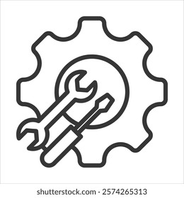 Set Up Icon Vector Illustration Outline