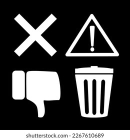 establecer el vector de icono aislado en el fondo negro, ilustración vectorial, signo y símbolos