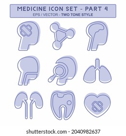 Set Icon Vector of Medicine Part 4 - Two Tone Style - Simple illustration, Editable stroke, Design template vector, Good for prints, posters, advertisements, announcements, info graphics, etc.