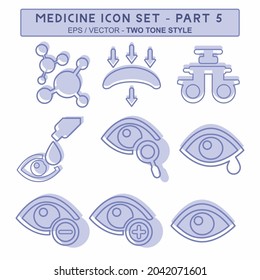 Establecer el vector de iconos de Medicina Parte 5 - Estilo de dos tonos - Ilustración simple, trazo editable, vector de plantilla de diseño, Buena para impresiones, carteles, anuncios, anuncios, gráficos de información, etc.