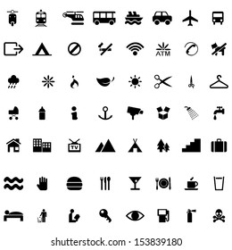 Set of icon vector on white background