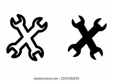 Set icon vector for web, computer and mobile applications on white background in black fill and black outline style.