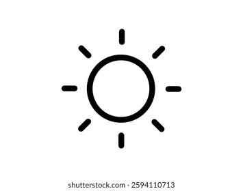 Set of an icon Weather Sunny Line Style