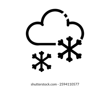 Set of an icon Weather Winter Line Style