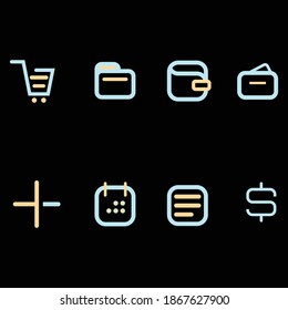 icono de conjunto para web, aplicación, etc, diseño moderno, diseño minimalista