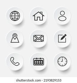 Set of icon web for bussines design collection,upload,user,telephone,sign,map,