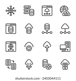 Set of icon Web hosting