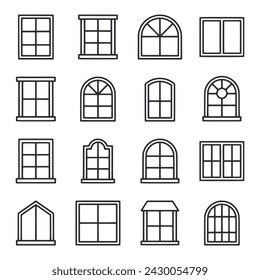 Set of icon Window Frame