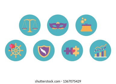 set of icons