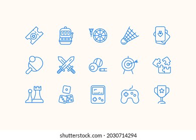 set of icons about games and entertainment
