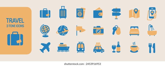 Set of icons about travel, hotels, etc.