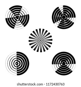 Set with icons - abstract symbols., vector eps10.
