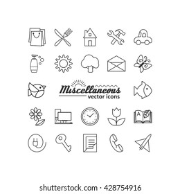 Set with icons - abstract symbols. A vector.