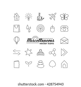 Set with icons - abstract symbols. A vector.