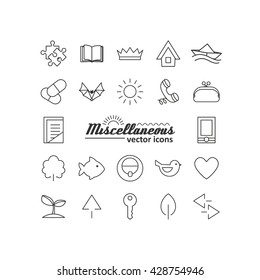 Set with icons - abstract symbols. A vector.