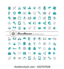 Set with icons - abstract symbols. A vector.