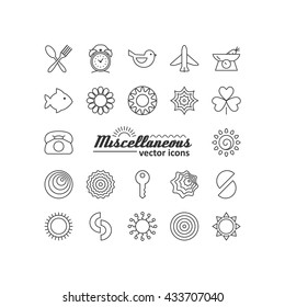 Set with icons - abstract symbols. A vector.