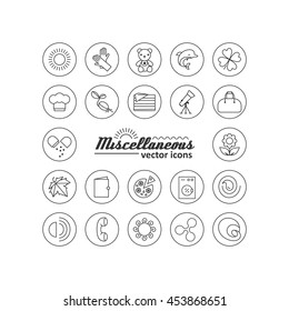Set with icons - abstract symbols. A vector.
