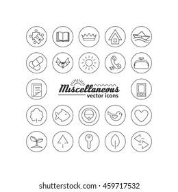 Set with icons - abstract symbols. A vector.