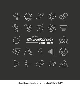 Set with icons - abstract symbols. A vector.