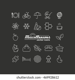 Set with icons - abstract symbols. A vector.