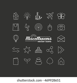 Set with icons - abstract symbols. A vector.
