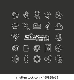Set with icons - abstract symbols. A vector.