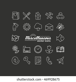 Set with icons - abstract symbols. A vector.