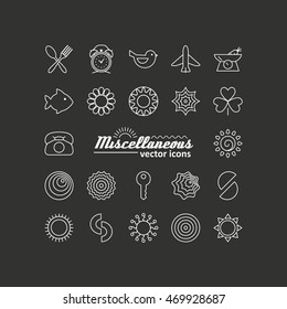 Set with icons - abstract symbols. A vector.