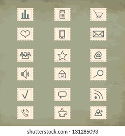 Set of icons aged