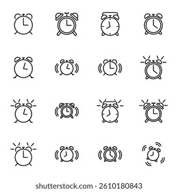 set of icons Alarm clock