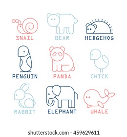 Set icons animals.