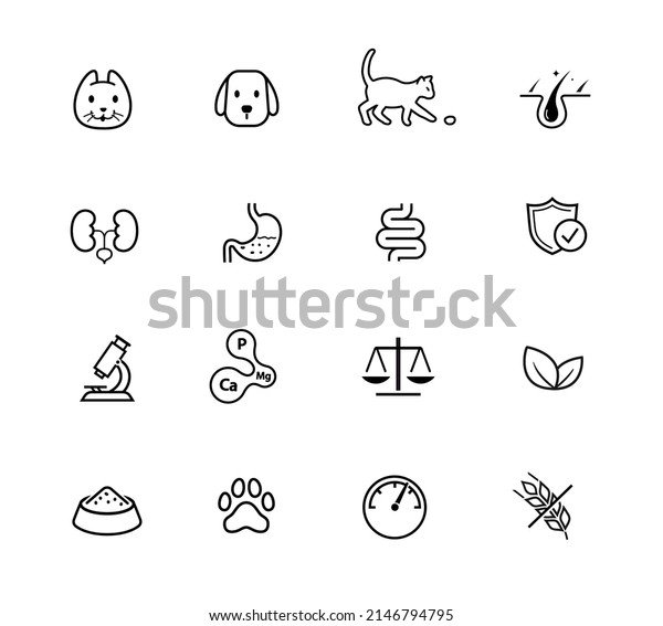 A set of icons for animals. The outline icons are\
well scalable and editable. Contrasting elements are good for\
different backgrounds.\
EPS10.