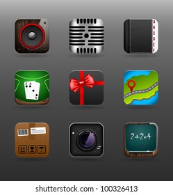 Set of icons (appendices and services) for smartphone. Set 3.