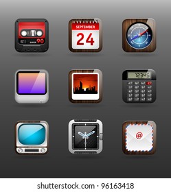 Set of icons (appendices and services) for smartphones. Set 2.