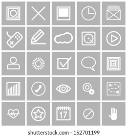 Set of icons for applications