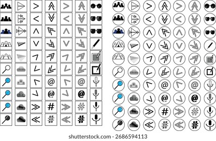 A set of icons for applications and websites.