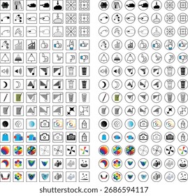 Um conjunto de ícones para aplicativos e sites.
