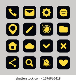 Set der Symbole für Apps.