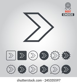 Set of icons with arrows