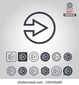 Set of icons with arrows