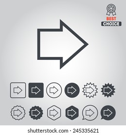 Set of icons with arrows